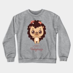 Free Hedgehugs pun design Crewneck Sweatshirt